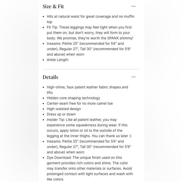 Spanx faux patent leather high toe pants ruby red Medium petite NWT - Picture 6 of 13